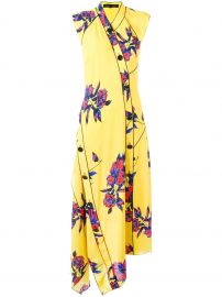 PROENZA SCHOULER  asymmetric floral maxi dress at Farfetch